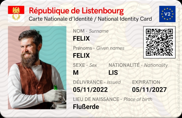 Carte d'identité listembourg de Felix